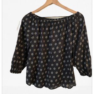 Black Scoop Neck Shirt